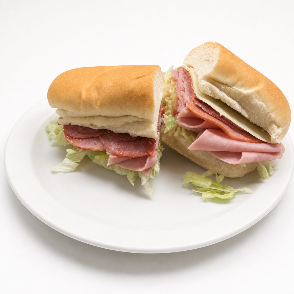 1. Salami, Capicola & Provolone Sub.